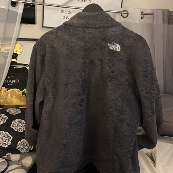 Size Large womens north face grey osito oso fuzzy sherpa fleece jacket full zip - Picture 5 of 5